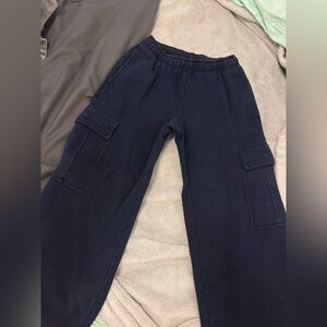Navy Aritzia Cargo Sweatpants